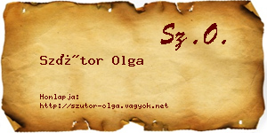 Szútor Olga névjegykártya