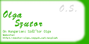 olga szutor business card